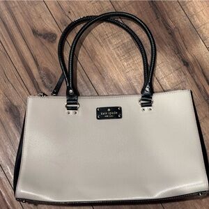Kate Spade Two-Tone Black and Cream Tote